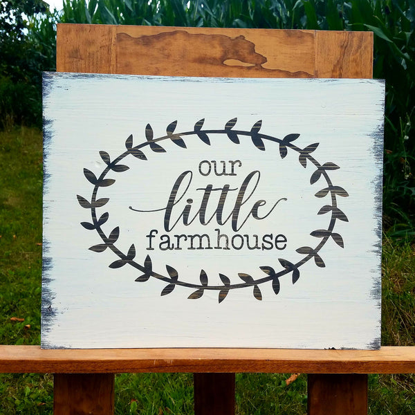 Our Little Farmhouse Wood Wall Art Sign