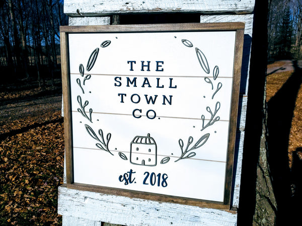 Custom Business Logo Sign with Raised Lettering