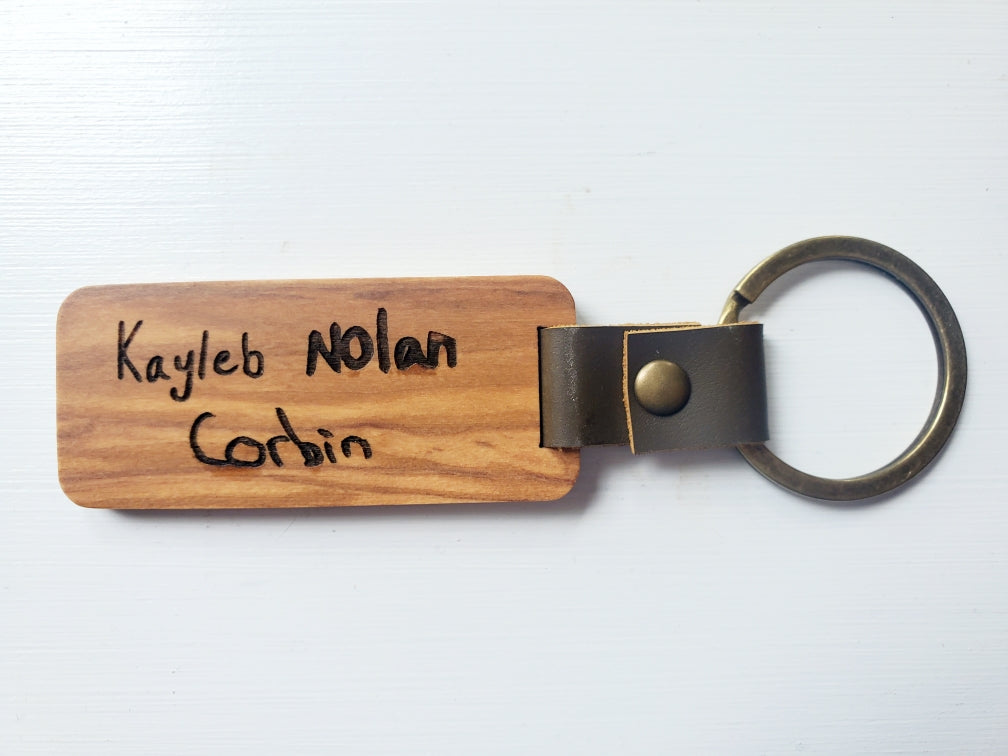 Personalized Father's Day Keychain | Kid's Handwriting and "Dad We Love You" Keychain  | Gifts For Him