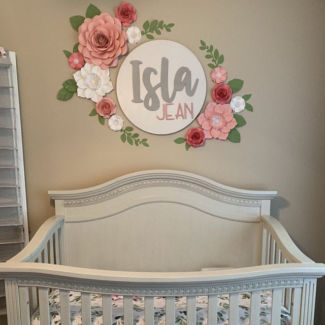 Personalized 3D Cutout Nursery Decor Sign with Child's Name