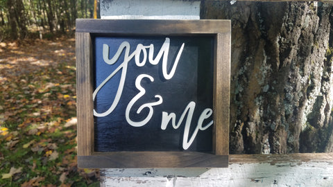 Square Sign with 3D Cutout Lettering | You & Me