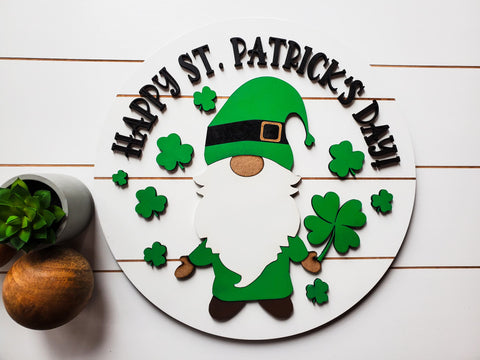 St. Patrick's Day Sign | Raised Farmhouse Sign | St. Patty's Day Decor | Round Sign