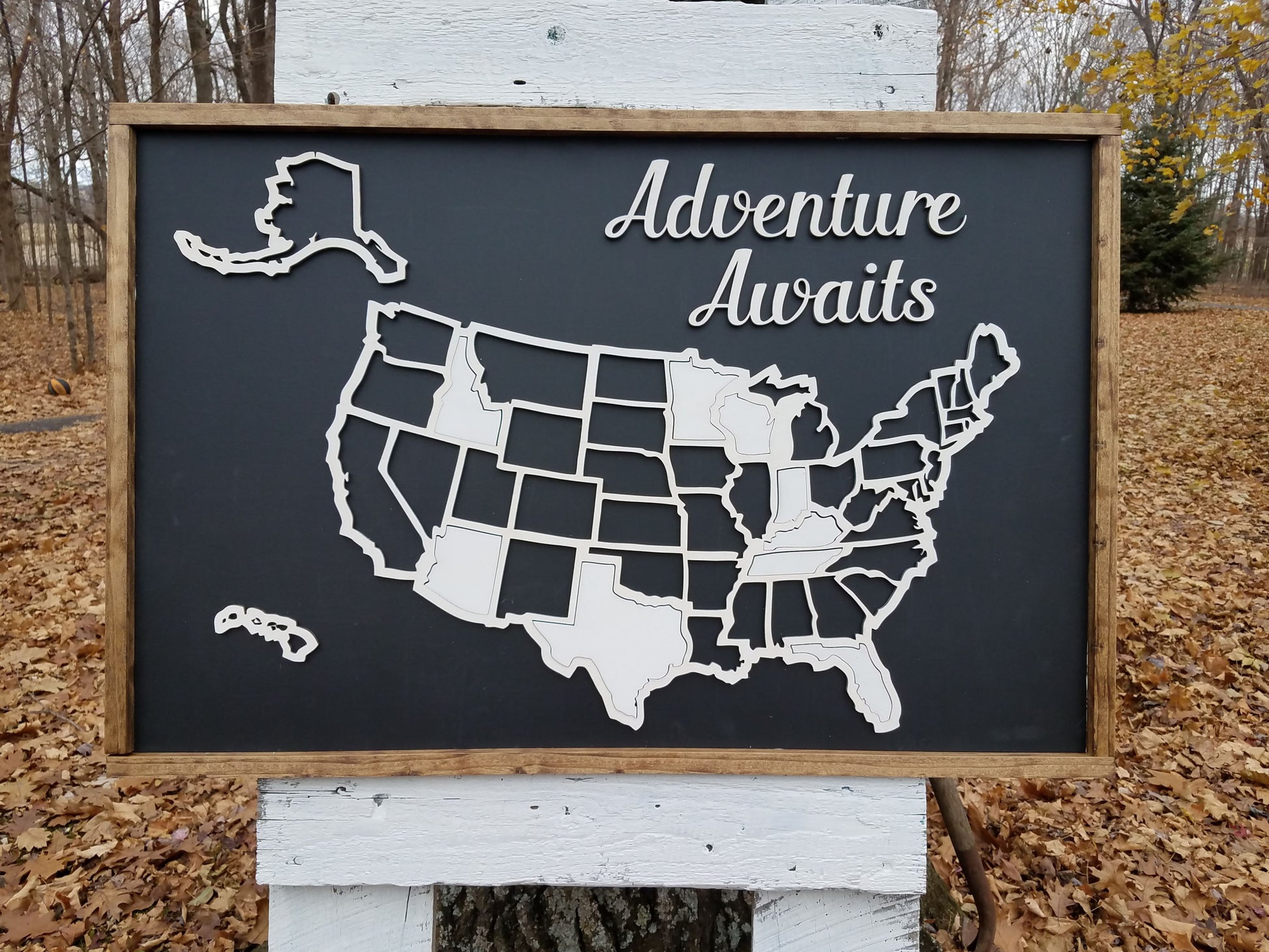 Large 3-D USA Puzzle Travel Tracker Map
