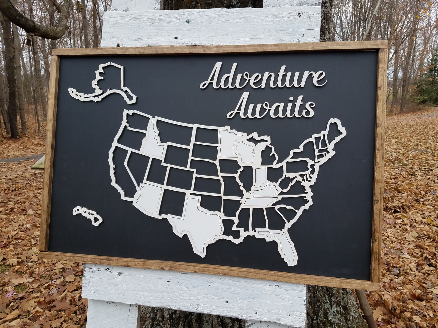 Large 3-D USA Puzzle Travel Tracker Map
