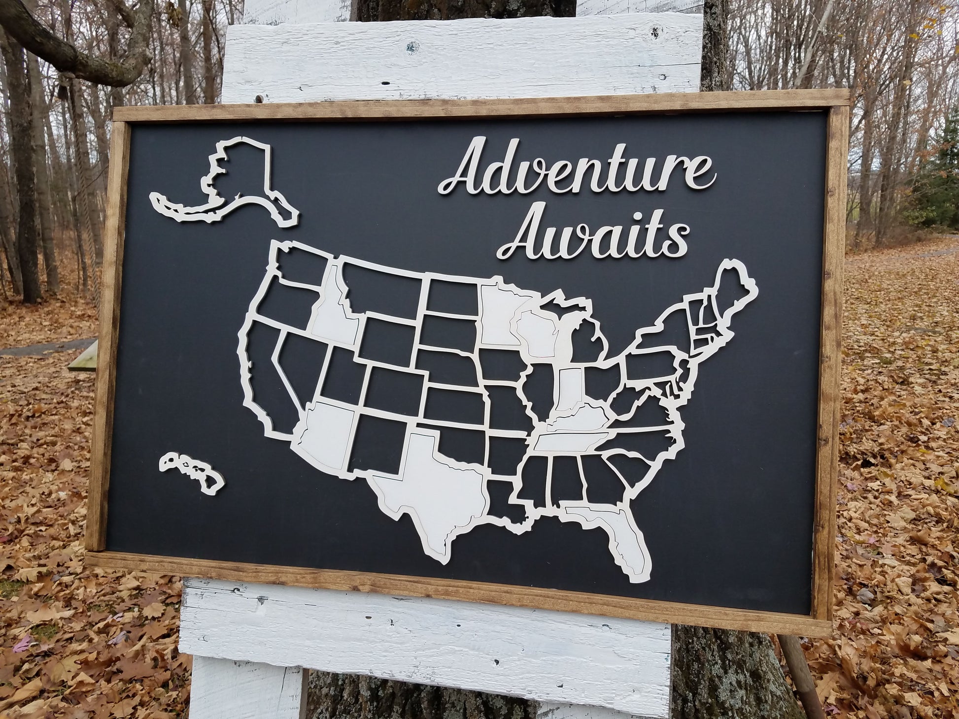 Large 3-D USA Puzzle Travel Tracker Map
