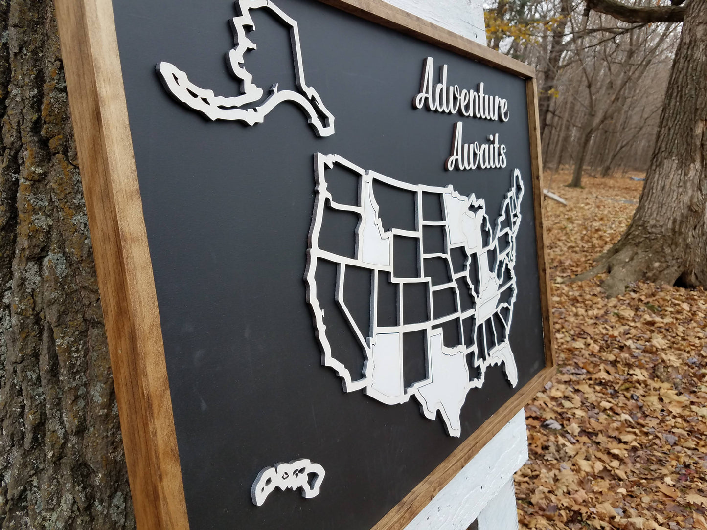 Large 3-D USA Puzzle Travel Tracker Map