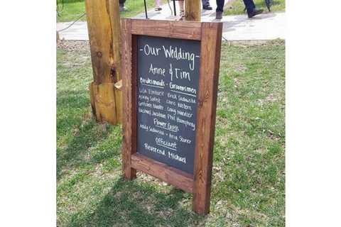 Rustic Chalkboard Easel for Country Wedding