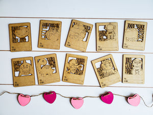 Valentine's Day Cards | Wood Valentine's Day Cards | Color Your Own Cards | Valentine's for Kids