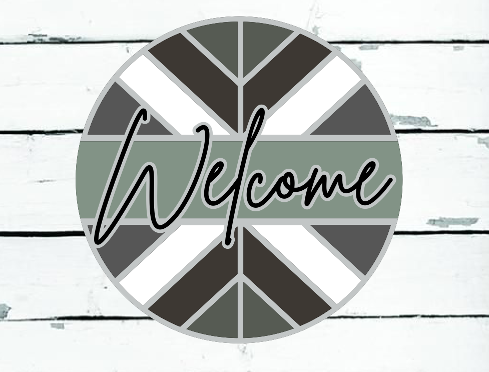 Welcome Boho Star DIY Sign Kit | DIY Paint Party Set | Round Door Hanger Sign