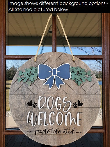 Welcome to the Shit Show | Round Porch Door Hanger Sign | Funny Porch Sign | Farmhouse Porch Sign