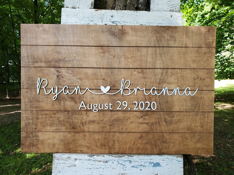 Name and Date Wedding Guestbook Sign