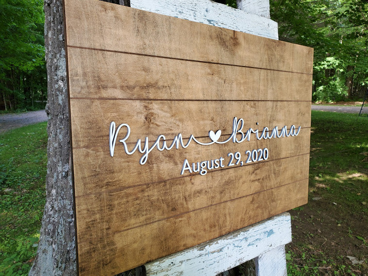 Name and Date Wedding Guestbook Sign
