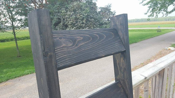 Tall Distressed Rustic Farmhouse Wooden Blanket Ladder