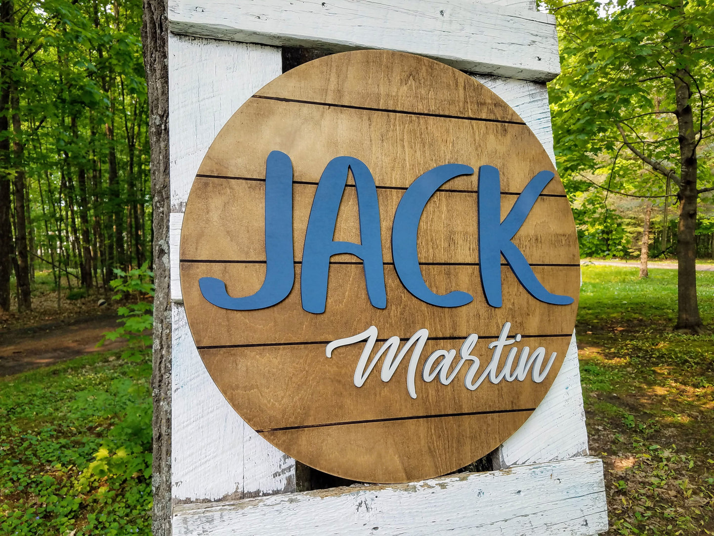 Personalized Raised Lettering Nursery Decor Sign with Child's Name