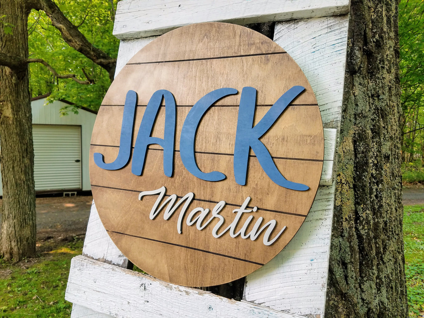 Personalized Raised Lettering Nursery Decor Sign with Child's Name