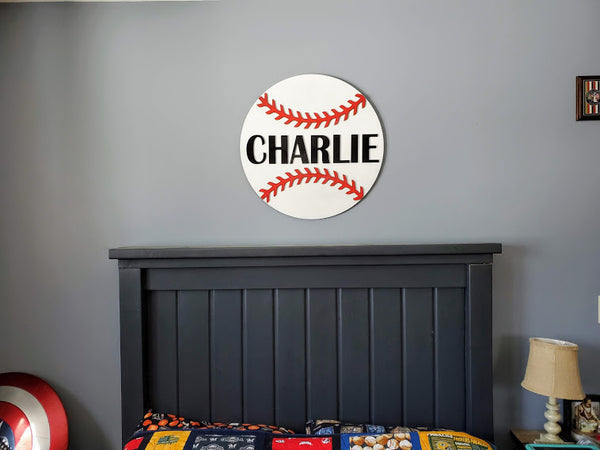 Personalized 3D Cutout Sports Decor Sign with Child's Name | Sports Medal Display